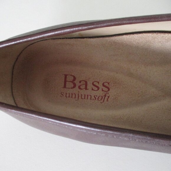 Bass sunjunsoft "Silka" Womens Brown Leather Flat Buckle Loafer NWOB - Size 7M - Picture 6 of 8